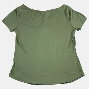 ELGOGY Womens Green Short Sleeve Boat Neck T-Shirt Women's Size Large NWT
